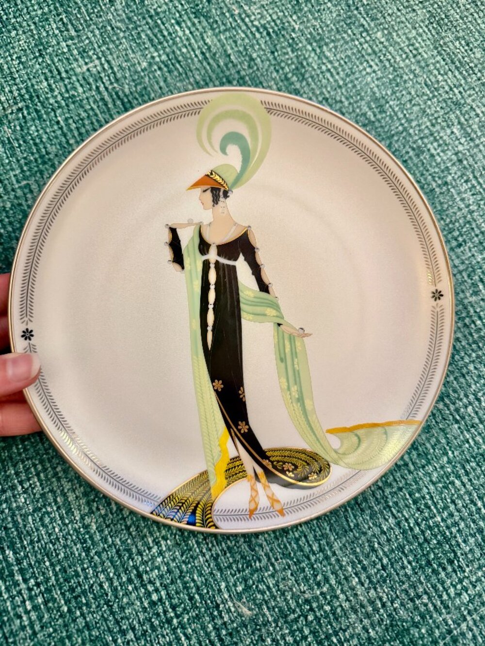 House of Erté 'Directoire' Franklin Mint Limited Edition Display Plate